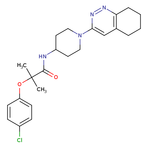 2-(4-chlorophenoxy)-2-methyl-N-[1-(5,6,7,8-tetrahydrocinnolin-3-yl)piperidin-4-yl]propanamide