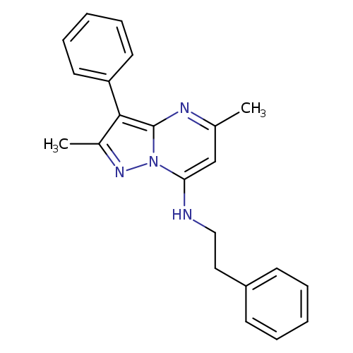 2,5-dimethyl-3-phenyl-N-(2-phenylethyl)pyrazolo[1,5-a]pyrimidin-7-amine