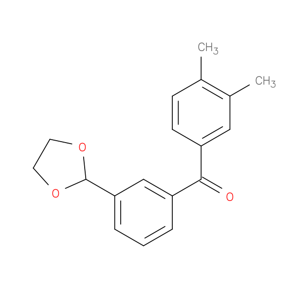 3,4-Dimethyl-3'-(1,3-dioxolan-2-yl)benzophenone