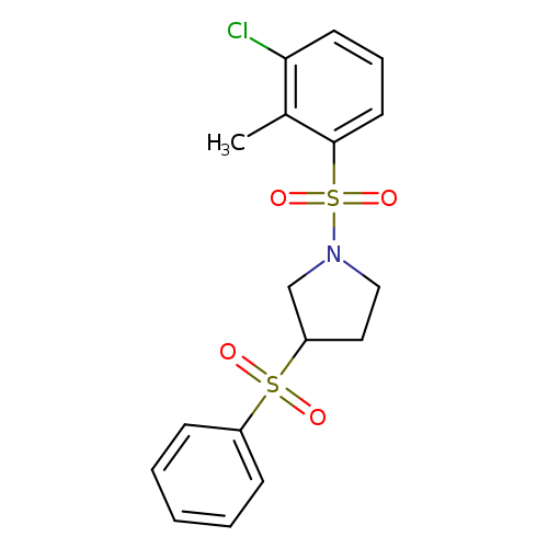 3-(benzenesulfonyl)-1-(3-chloro-2-methylbenzenesulfonyl)pyrrolidine