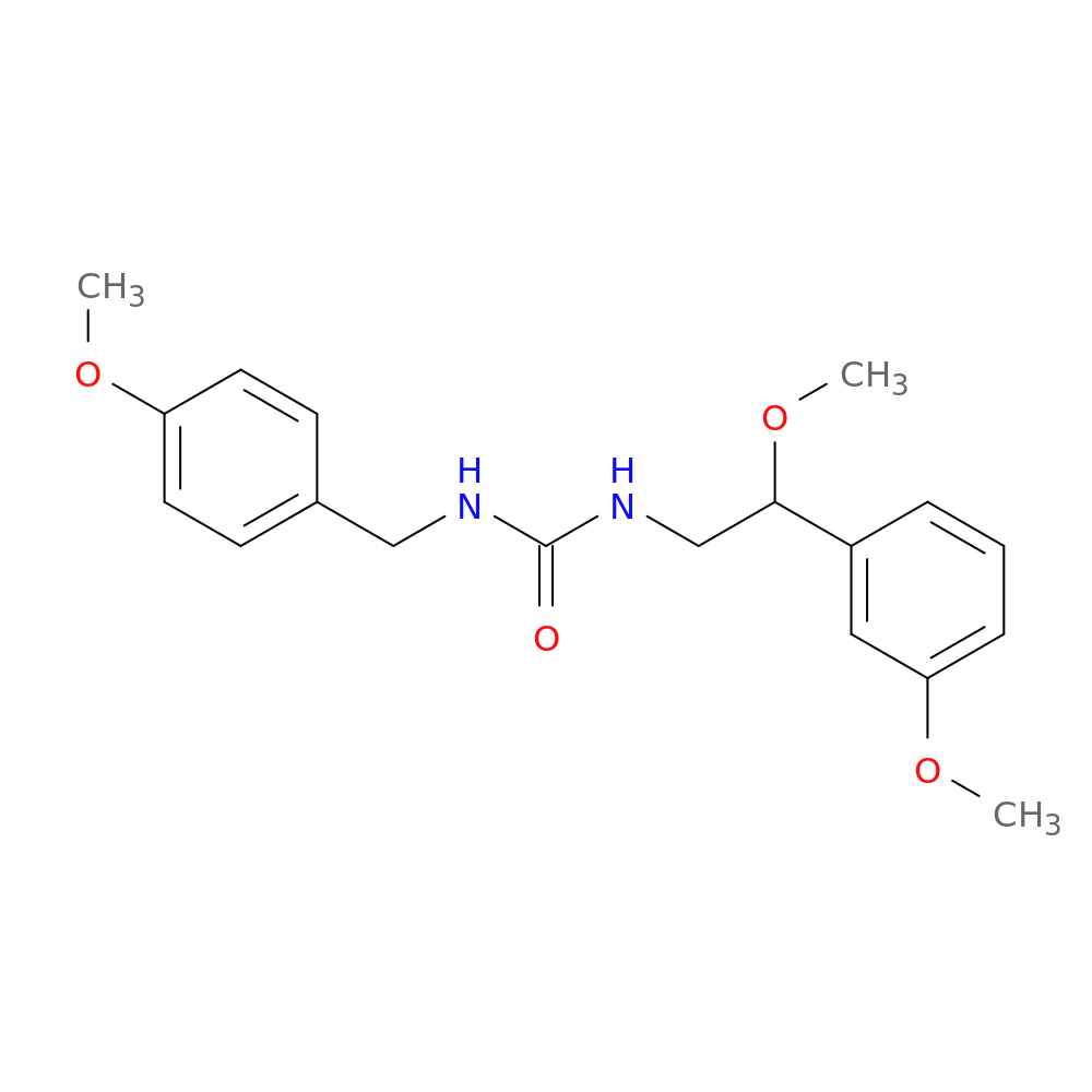 3-[2-methoxy-2-(3-methoxyphenyl)ethyl]-1-[(4-methoxyphenyl)methyl]urea