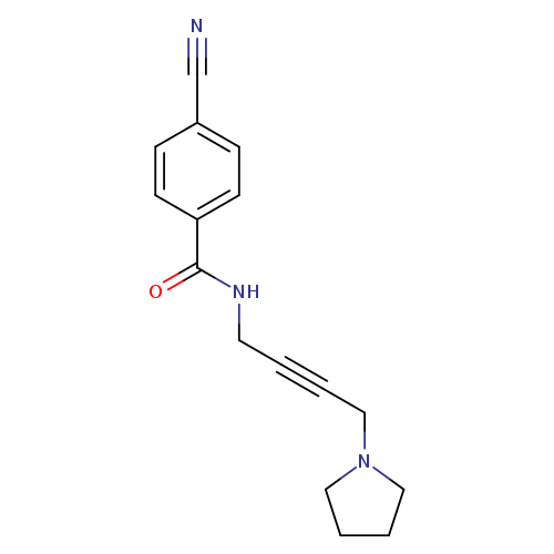 4-cyano-N-[4-(pyrrolidin-1-yl)but-2-yn-1-yl]benzamide