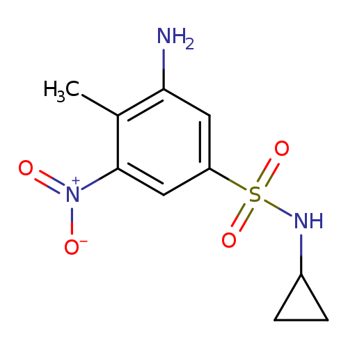 3-Amino-n-cyclopropyl-4-methyl-5-nitrobenzenesulfonamide