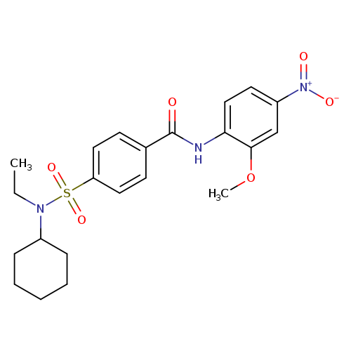 4-[cyclohexyl(ethyl)sulfamoyl]-N-(2-methoxy-4-nitrophenyl)benzamide
