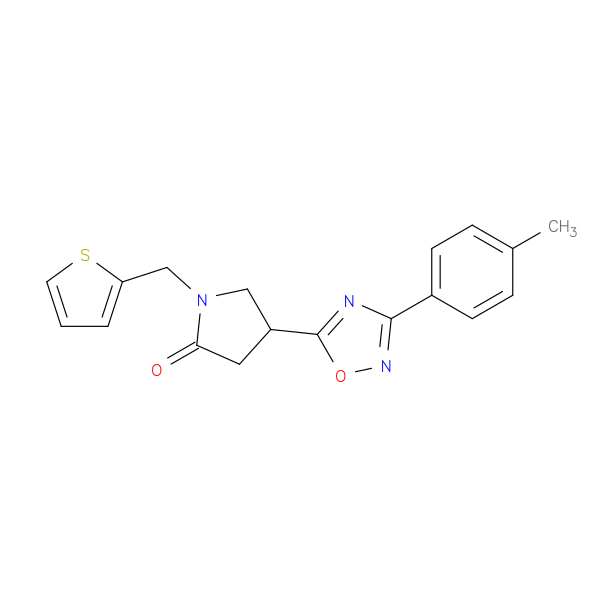4-[3-(4-methylphenyl)-1,2,4-oxadiazol-5-yl]-1-(2-thienylmethyl)pyrrolidin-2-one
