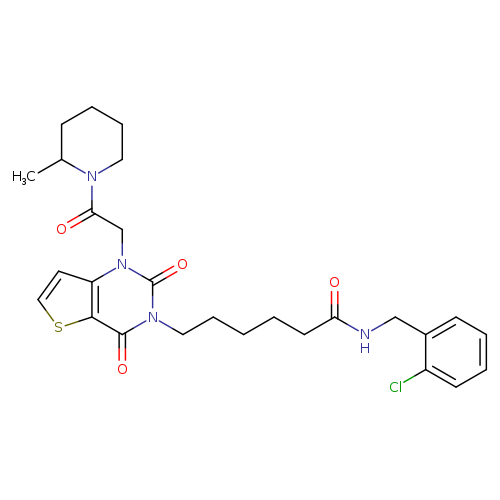 N-[(2-chlorophenyl)methyl]-6-{1-[2-(2-methylpiperidin-1-yl)-2-oxoethyl]-2,4-dioxo-1H,2H,3H,4H-thieno[3,2-d]pyrimidin-3-yl}hexanamide
