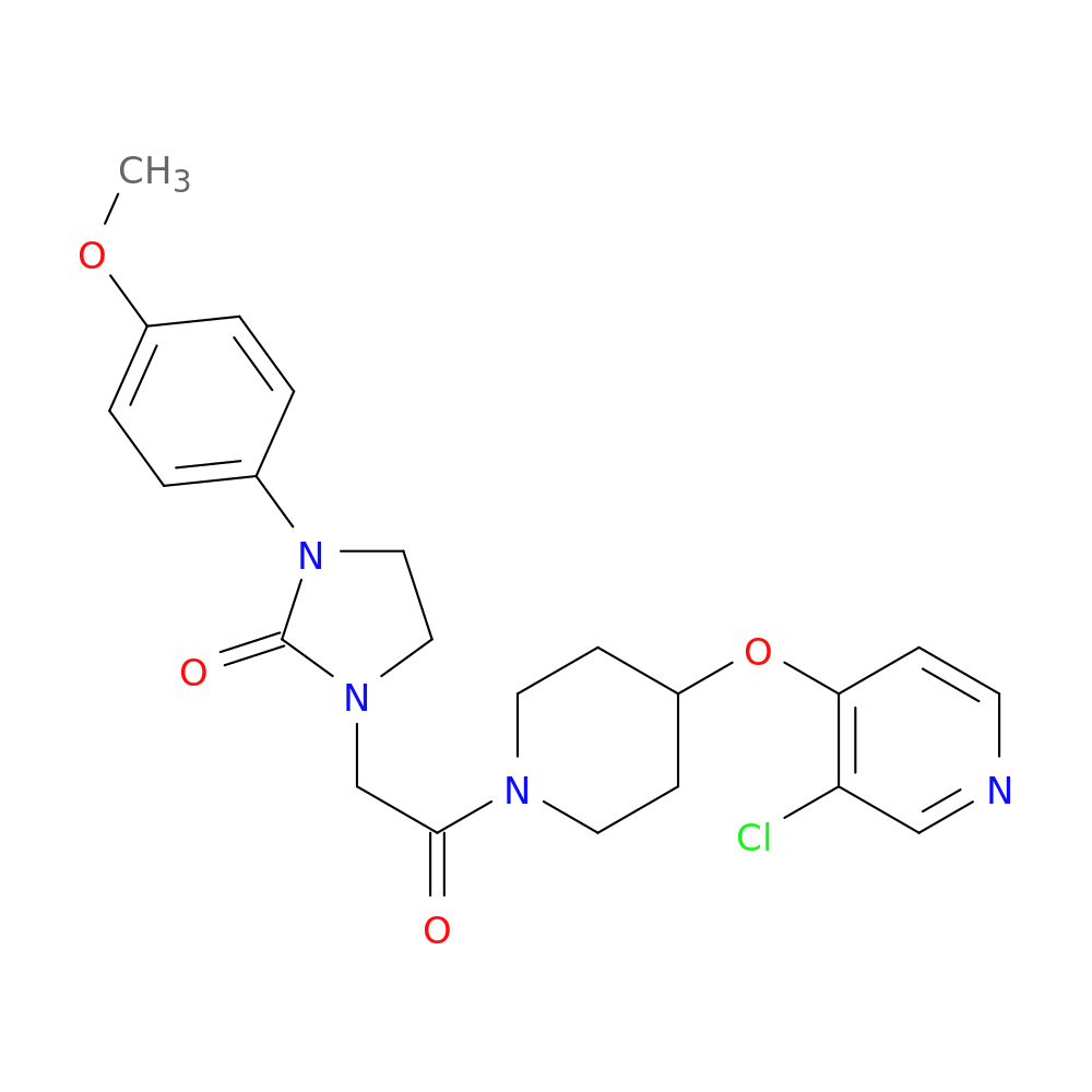 1-(2-{4-[(3-chloropyridin-4-yl)oxy]piperidin-1-yl}-2-oxoethyl)-3-(4-methoxyphenyl)imidazolidin-2-one