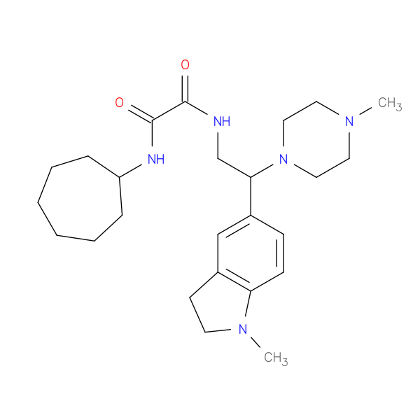 N'-cycloheptyl-N-[2-(1-methyl-2,3-dihydro-1H-indol-5-yl)-2-(4-methylpiperazin-1-yl)ethyl]ethanediamide