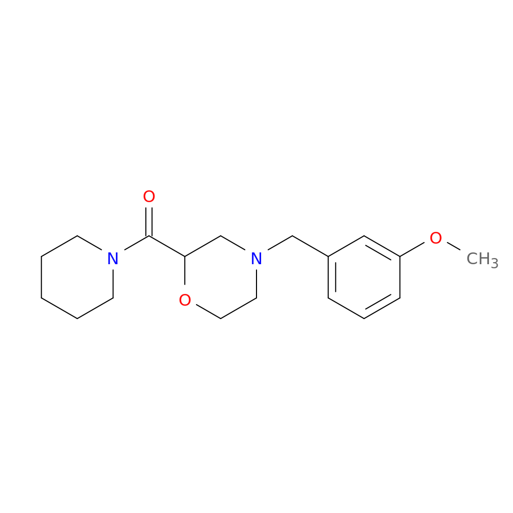 4-[(3-methoxyphenyl)methyl]-2-(piperidine-1-carbonyl)morpholine