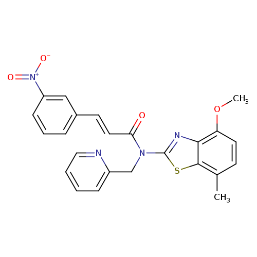 (2E)-N-(4-methoxy-7-methyl-1,3-benzothiazol-2-yl)-3-(3-nitrophenyl)-N-[(pyridin-2-yl)methyl]prop-2-enamide
