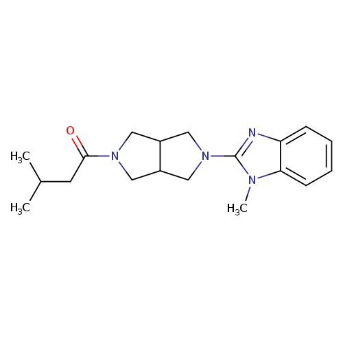 3-methyl-1-[5-(1-methyl-1H-1,3-benzodiazol-2-yl)-octahydropyrrolo[3,4-c]pyrrol-2-yl]butan-1-one