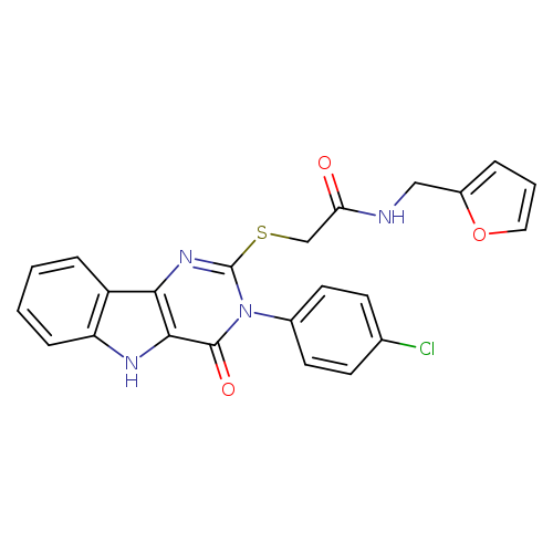 2-{[3-(4-chlorophenyl)-4-oxo-3H,4H,5H-pyrimido[5,4-b]indol-2-yl]sulfanyl}-N-[(furan-2-yl)methyl]acetamide