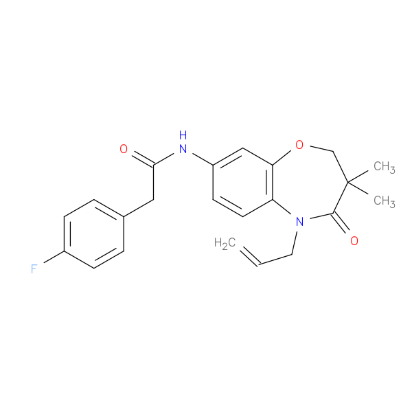 N-[3,3-dimethyl-4-oxo-5-(prop-2-en-1-yl)-2,3,4,5-tetrahydro-1,5-benzoxazepin-8-yl]-2-(4-fluorophenyl)acetamide