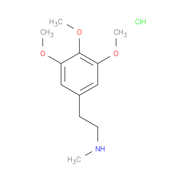 3,4,5-trimethoxy-N-methyl-benzeneethanamine, monohydrochloride