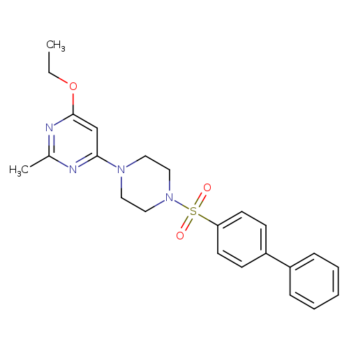 4-(4-{[1,1'-biphenyl]-4-sulfonyl}piperazin-1-yl)-6-ethoxy-2-methylpyrimidine