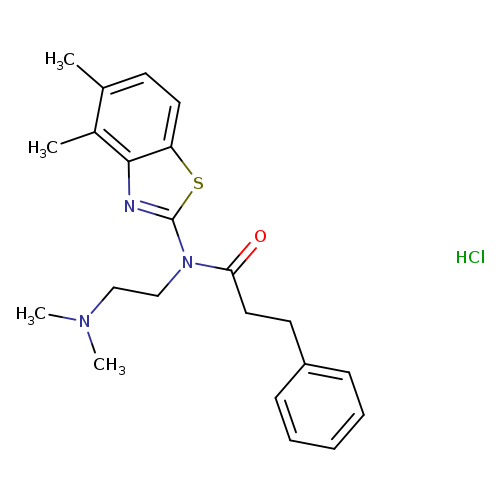 N-(4,5-dimethyl-1,3-benzothiazol-2-yl)-N-[2-(dimethylamino)ethyl]-3-phenylpropanamide hydrochloride