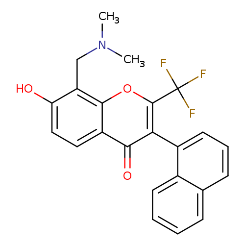 8-[(dimethylamino)methyl]-7-hydroxy-3-(1-naphthyl)-2-(trifluoromethyl)-4H-chromen-4-one