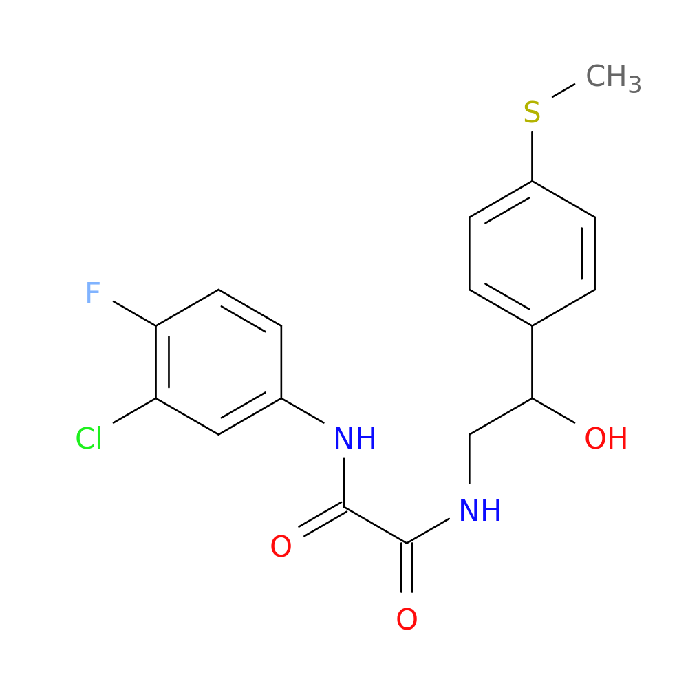 N-(3-chloro-4-fluorophenyl)-N'-{2-hydroxy-2-[4-(methylsulfanyl)phenyl]ethyl}ethanediamide