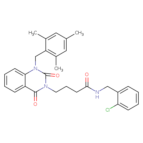 N-[(2-chlorophenyl)methyl]-4-{2,4-dioxo-1-[(2,4,6-trimethylphenyl)methyl]-1,2,3,4-tetrahydroquinazolin-3-yl}butanamide