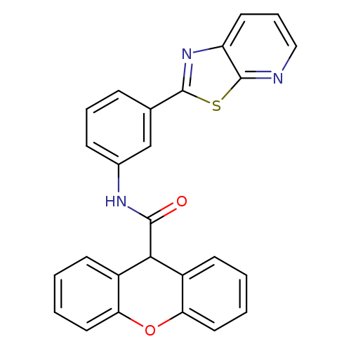 N-(3-{[1,3]thiazolo[5,4-b]pyridin-2-yl}phenyl)-9H-xanthene-9-carboxamide