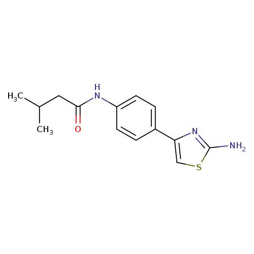 N-[4-(2-amino-1,3-thiazol-4-yl)phenyl]-3-methylbutanamide