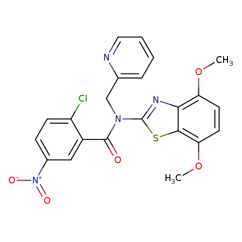 2-chloro-N-(4,7-dimethoxy-1,3-benzothiazol-2-yl)-5-nitro-N-[(pyridin-2-yl)methyl]benzamide