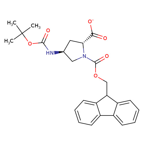 1,2-Pyrrolidinedicarboxylic acid, 4-[[(1,1-dimethylethoxy)carbonyl]amino]-, 1-(9H-fluoren-9-ylmethyl) ester, (2R,4S)-