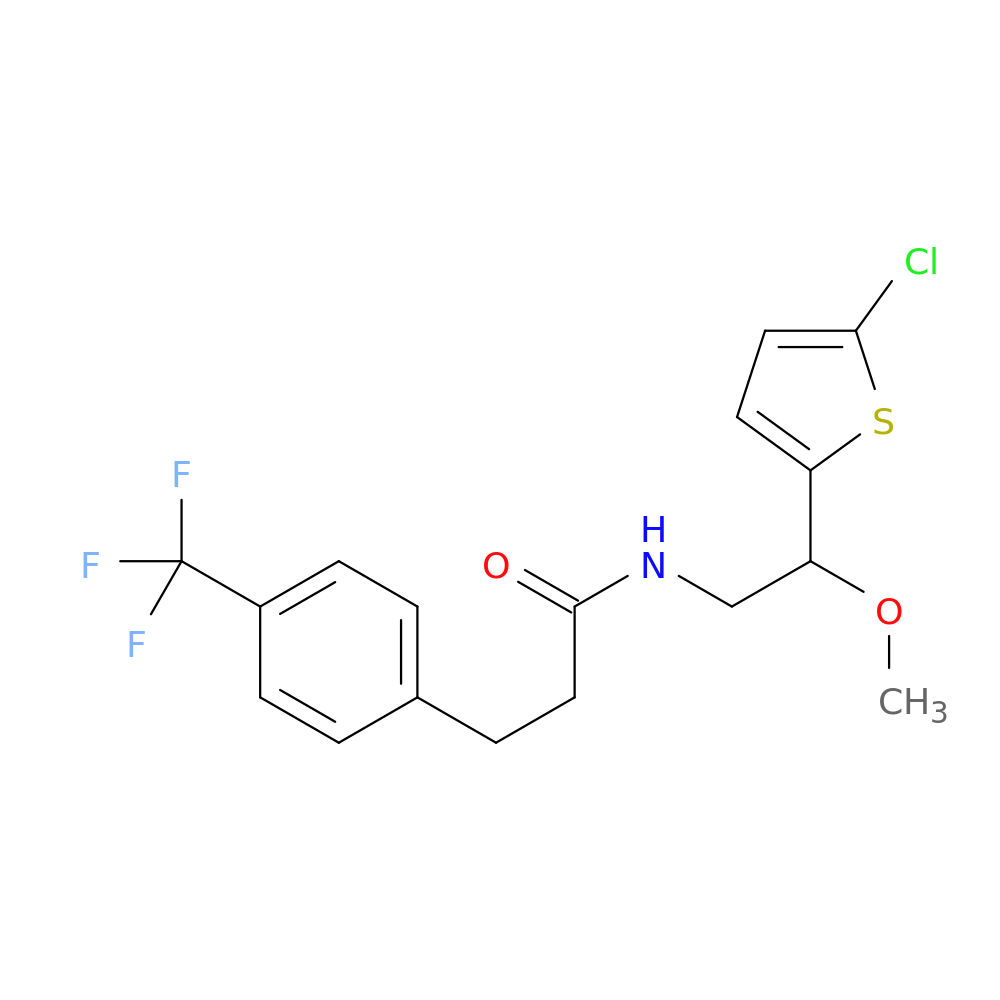 N-[2-(5-chlorothiophen-2-yl)-2-methoxyethyl]-3-[4-(trifluoromethyl)phenyl]propanamide
