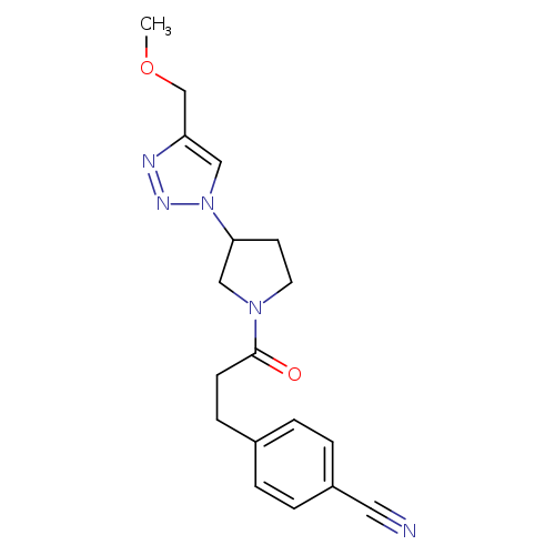 4-(3-{3-[4-(methoxymethyl)-1H-1,2,3-triazol-1-yl]pyrrolidin-1-yl}-3-oxopropyl)benzonitrile