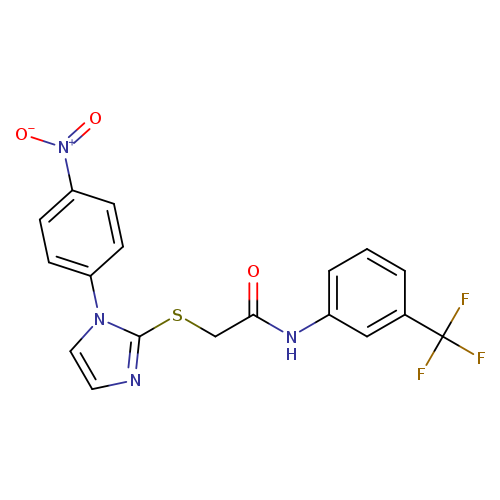 2-{[1-(4-nitrophenyl)-1H-imidazol-2-yl]sulfanyl}-N-[3-(trifluoromethyl)phenyl]acetamide