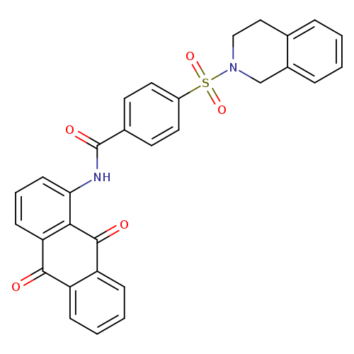 N-(9,10-dioxo-9,10-dihydroanthracen-1-yl)-4-(1,2,3,4-tetrahydroisoquinoline-2-sulfonyl)benzamide