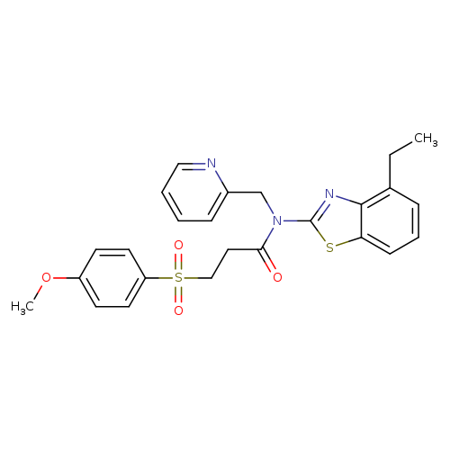 N-(4-ethyl-1,3-benzothiazol-2-yl)-3-(4-methoxybenzenesulfonyl)-N-[(pyridin-2-yl)methyl]propanamide
