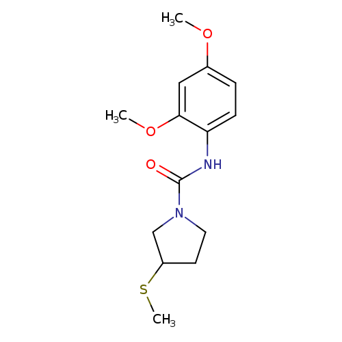 N-(2,4-dimethoxyphenyl)-3-(methylsulfanyl)pyrrolidine-1-carboxamide