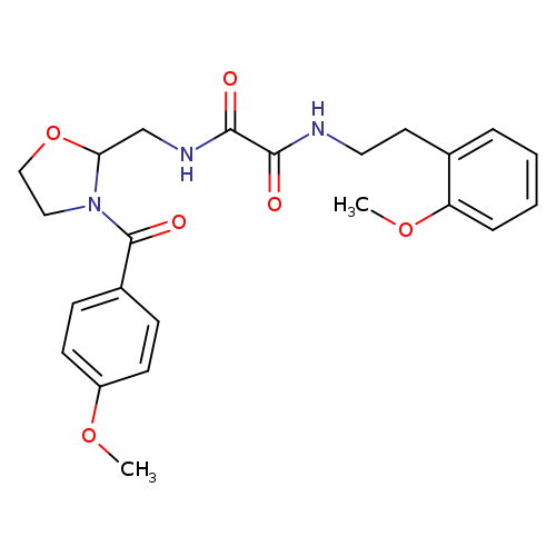 N-{[3-(4-methoxybenzoyl)-1,3-oxazolidin-2-yl]methyl}-N'-[2-(2-methoxyphenyl)ethyl]ethanediamide
