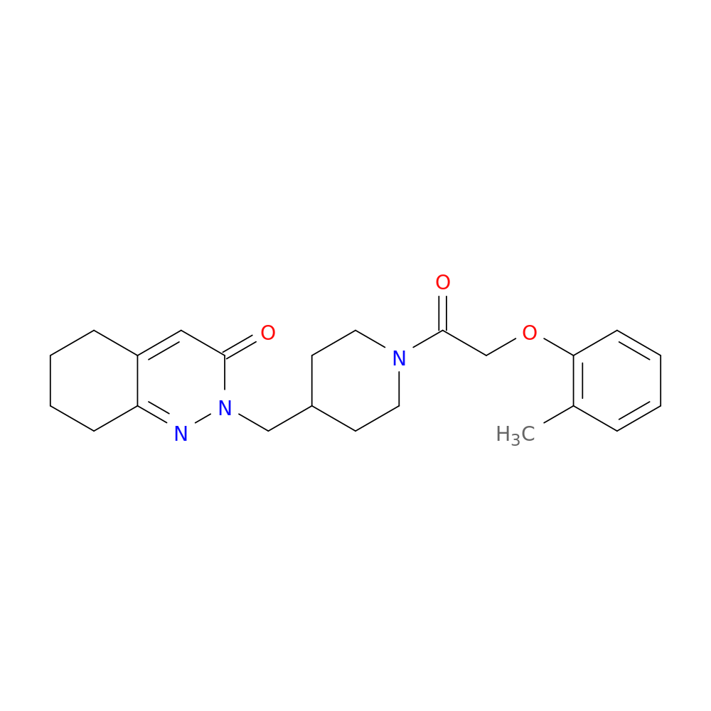 2-({1-[2-(2-methylphenoxy)acetyl]piperidin-4-yl}methyl)-2,3,5,6,7,8-hexahydrocinnolin-3-one