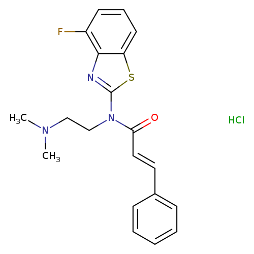 (2E)-N-[2-(dimethylamino)ethyl]-N-(4-fluoro-1,3-benzothiazol-2-yl)-3-phenylprop-2-enamide hydrochloride