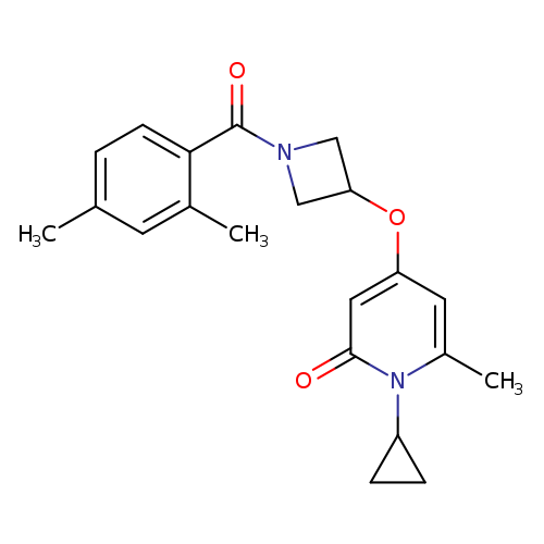 1-cyclopropyl-4-{[1-(2,4-dimethylbenzoyl)azetidin-3-yl]oxy}-6-methyl-1,2-dihydropyridin-2-one