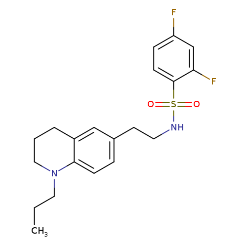 2,4-difluoro-N-[2-(1-propyl-1,2,3,4-tetrahydroquinolin-6-yl)ethyl]benzene-1-sulfonamide