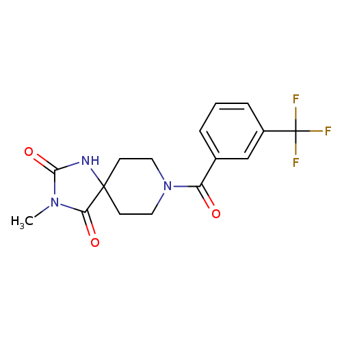 3-methyl-8-[3-(trifluoromethyl)benzoyl]-1,3,8-triazaspiro[4.5]decane-2,4-dione