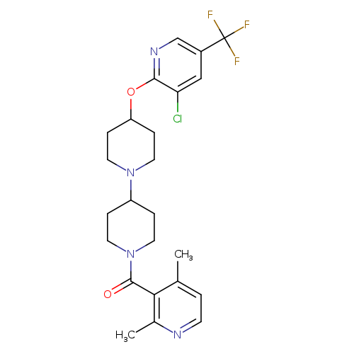 4-{[3-chloro-5-(trifluoromethyl)pyridin-2-yl]oxy}-1'-(2,4-dimethylpyridine-3-carbonyl)-1,4'-bipiperidine