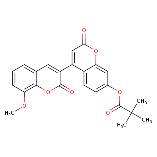 8-methoxy-2,2'-dioxo-2H,2'H-[3,4'-bichromene]-7'-yl 2,2-dimethylpropanoate
