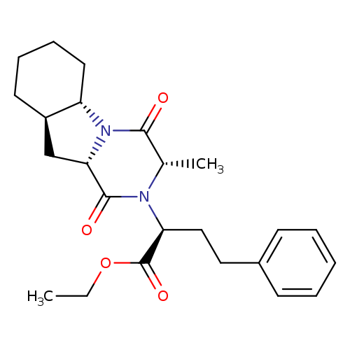 Pyrazino[1,2-a]indole-2(1H)-acetic acid, decahydro-3-methyl-1,4-dioxo-α-(2-phenylethyl)-, ethyl ester, (αS,3S,5aS,9aR,10aS)-