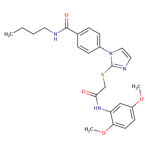 N-butyl-4-[2-({[(2,5-dimethoxyphenyl)carbamoyl]methyl}sulfanyl)-1H-imidazol-1-yl]benzamide