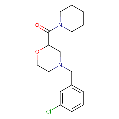 4-[(3-chlorophenyl)methyl]-2-(piperidine-1-carbonyl)morpholine