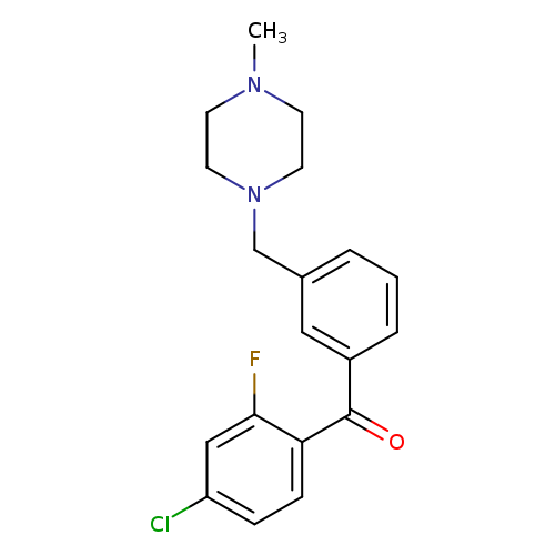 4-CHLORO-2-FLUORO-3'-(4-METHYLPIPERAZINOMETHYL) BENZOPHENONE