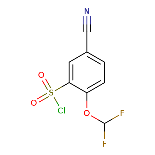 5-cyano-2-(difluoromethoxy)benzene-1-sulfonyl chloride