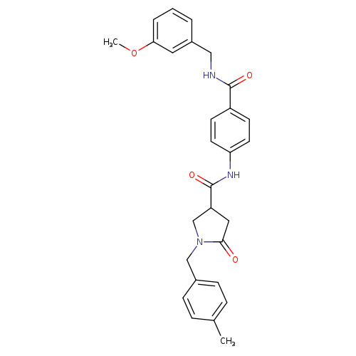 N-(4-{[(3-methoxyphenyl)methyl]carbamoyl}phenyl)-1-[(4-methylphenyl)methyl]-5-oxopyrrolidine-3-carboxamide