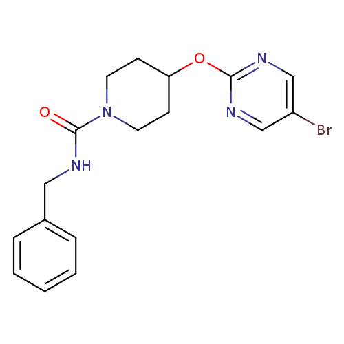 N-benzyl-4-[(5-bromopyrimidin-2-yl)oxy]piperidine-1-carboxamide