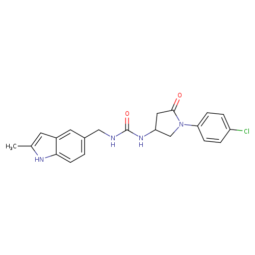 3-[1-(4-chlorophenyl)-5-oxopyrrolidin-3-yl]-1-[(2-methyl-1H-indol-5-yl)methyl]urea