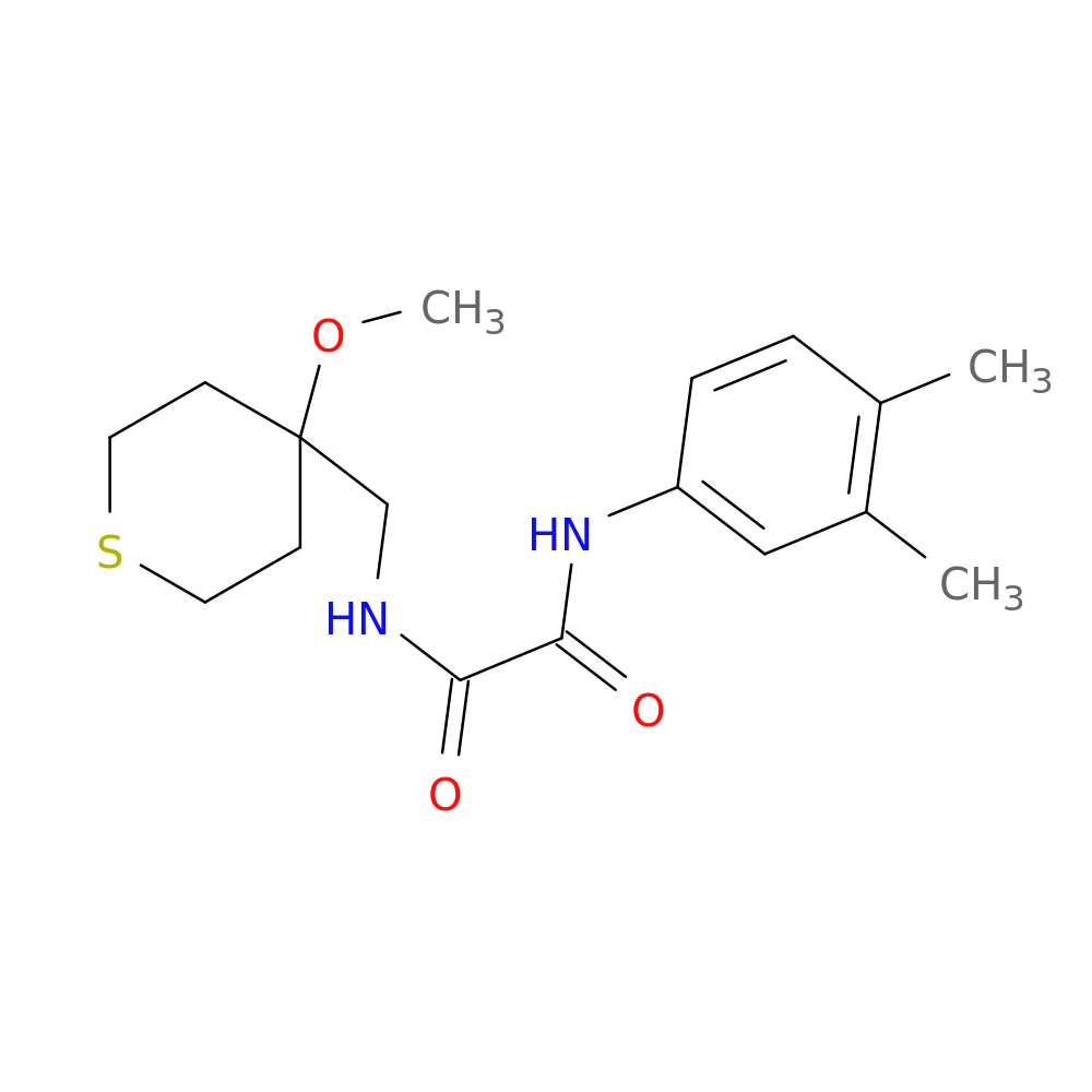 N-(3,4-dimethylphenyl)-N'-[(4-methoxythian-4-yl)methyl]ethanediamide
